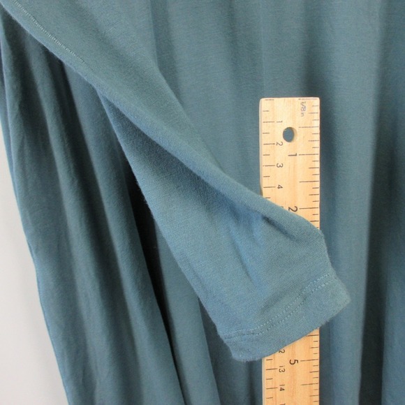 Angelrox Suger Long Sleeve Shift Dress M L Teal Tunic Bamboo SUN Casual 444 - Picture 7 of 13